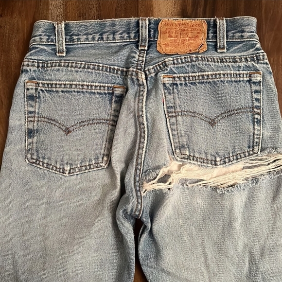 Vintage 501 Levi's with Butt Rip - Picture 3 of 5
